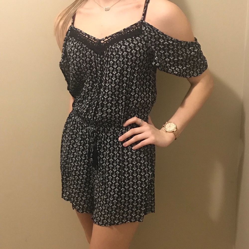 Cold shoulder romper